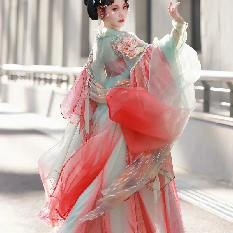 

Cosplay Chinese Folk Dance China Dress Hanfu Set Women 2025 New Chinese Traditional Costume Chest-length Skirt Big Sleeve Hanfu