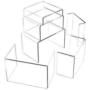 Acryl Display Riser Ständer Kosmetik Display Rack Klare Schmuck Regal für Lagerung Puppe Figuren Cupcake Süßigkeiten Dessert Schreibtisch Dekor