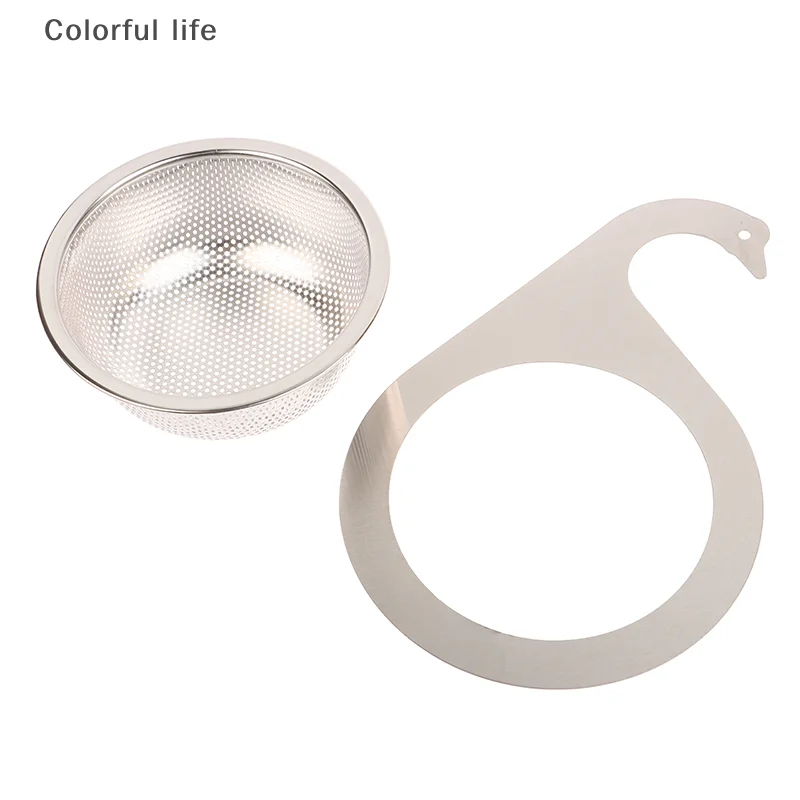 1 قطعة الفولاذ المقاوم للصدأ سوان استنزاف سلة مصفاة حوض المطبخ بالوعة استنزاف تصفية معلقة سلة المرشح ل بالوعة لوازم المطبخ #2
