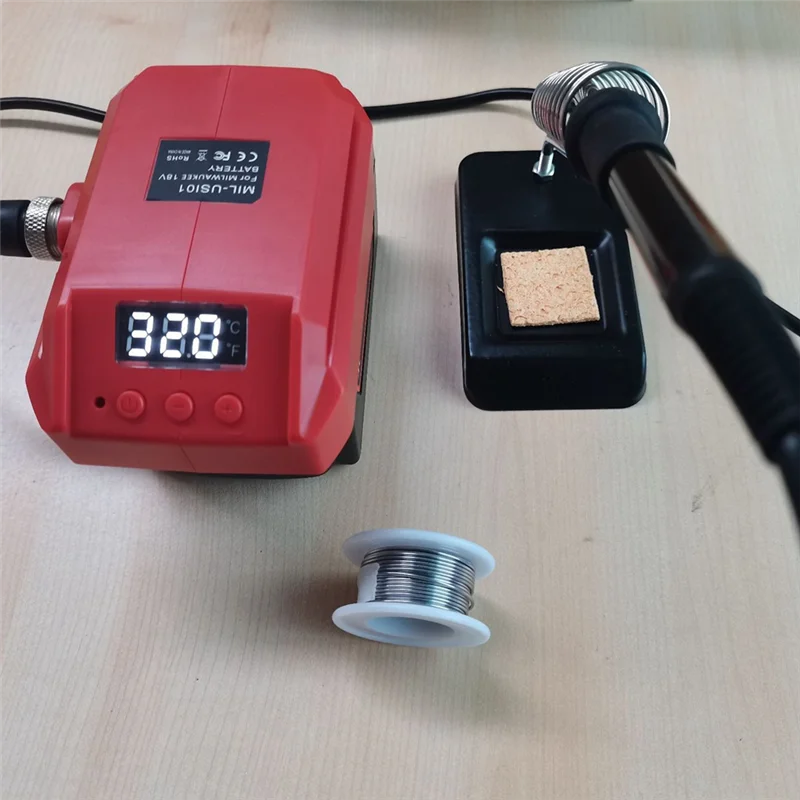 

A53Q-60W 480 ° C Портативный беспроводной электрический паяльник Многофункциональный электросварочный аппарат для аккумулятора 18 В Durabl