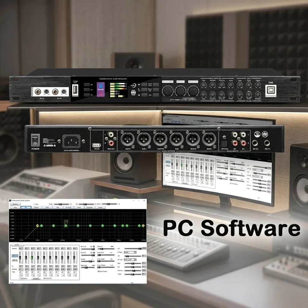 MiCWL KX500 Digital Audio Effector Processor PreAmps Wireless Wired Microphones Preamp with Computer Software APP for Recording