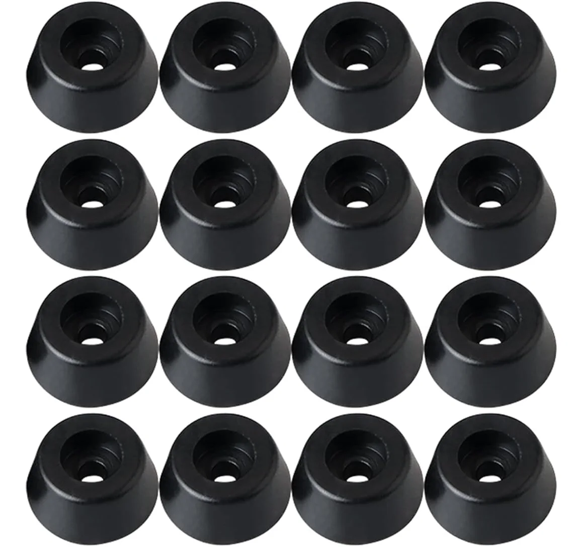 1000Pcs Black Screw-on Rubber Tapered Feet Bumper Grips Pad Spacer Furniture, Electronics and Appliances