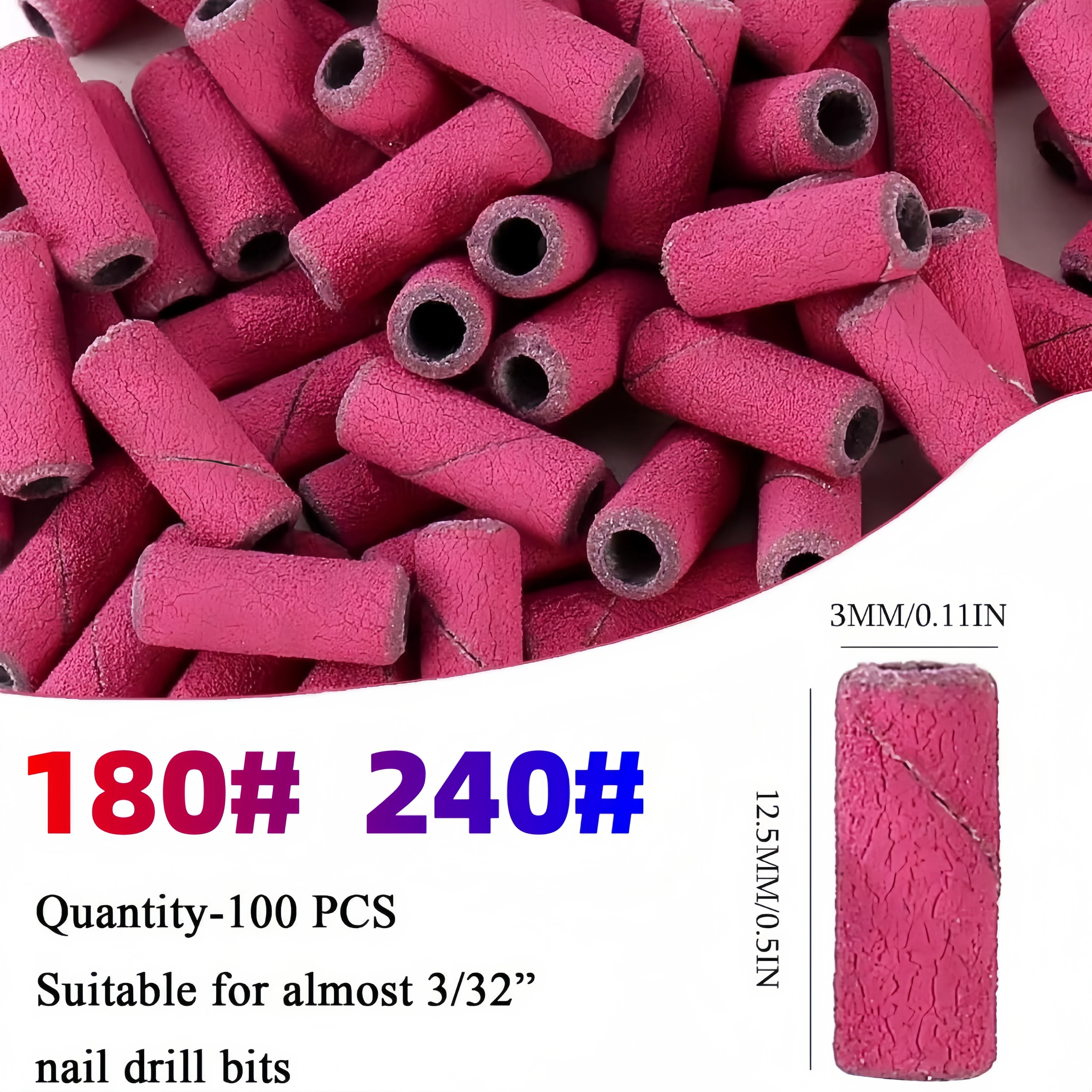 101pcs Mini Sanding Bands Kits Nail Drill Bits With 1pcs Mandrel Sets Electric Manicure Accessories Tool Dead Skin Remover