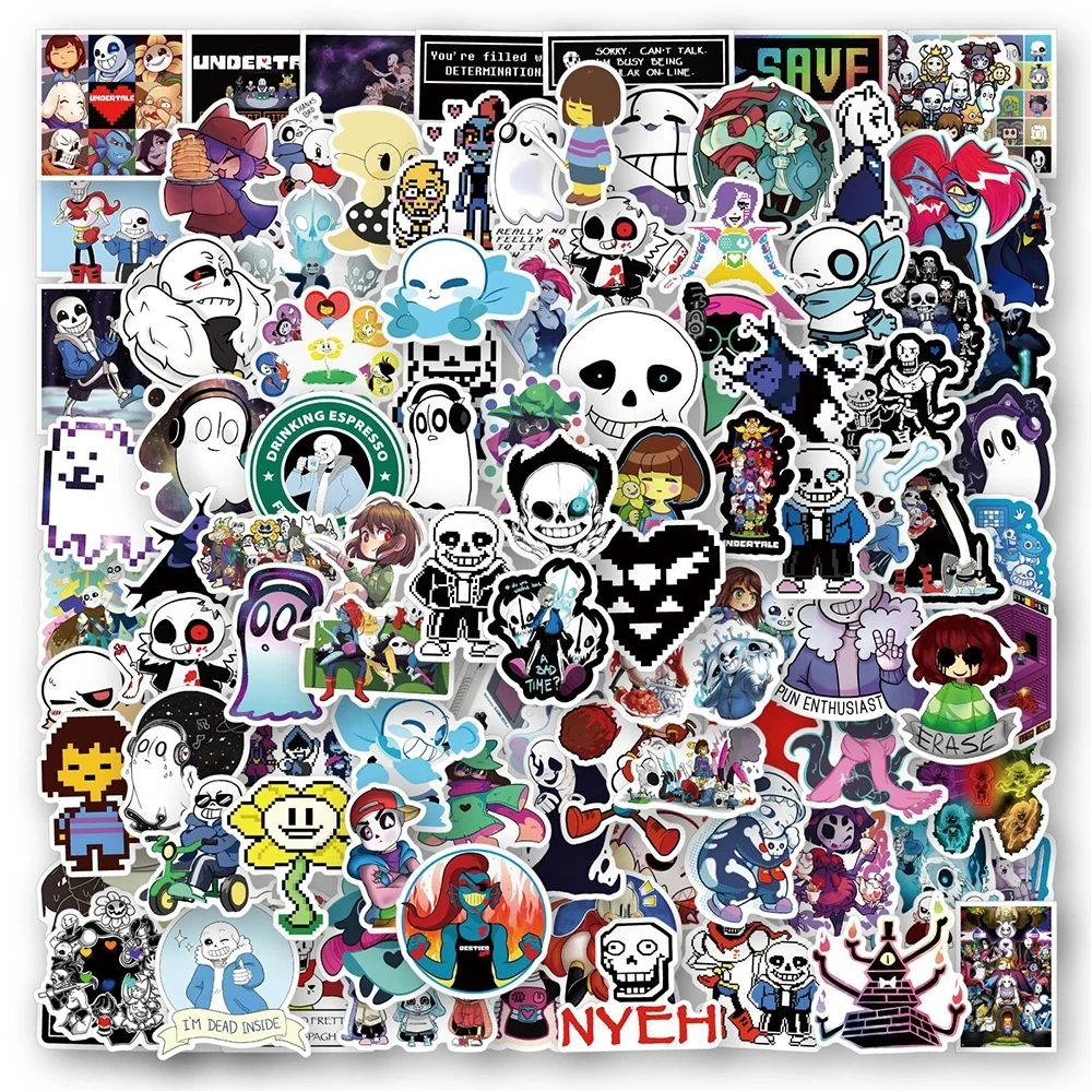 50/100PCS Spiel Undertale Aufkleber Wasserdicht Aufkleber DIY Kühlschrank Gepäck Skateboard Telefon Cartoon Lustige Aufkleber Kind Spielzeug Geschenk