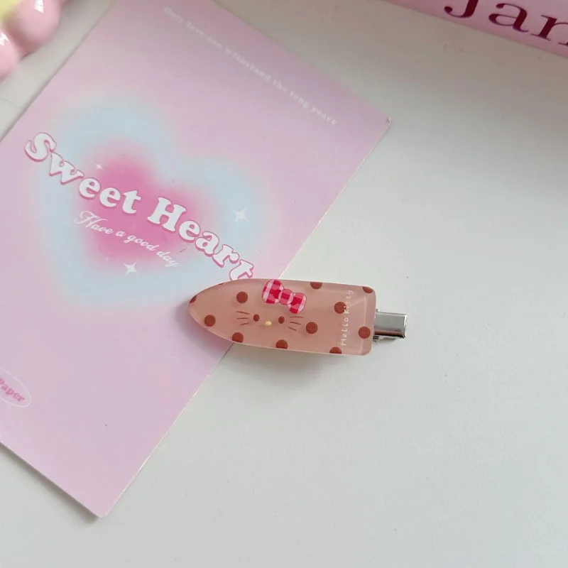 4 قطع سانريو مرحبا كيتي دبوس الشعر الكرتون مشبك شعر باريت لطيف الحلو ماكياج الجانب الانفجارات كليب الفتيات إكسسوارات الشعر أغطية الرأس