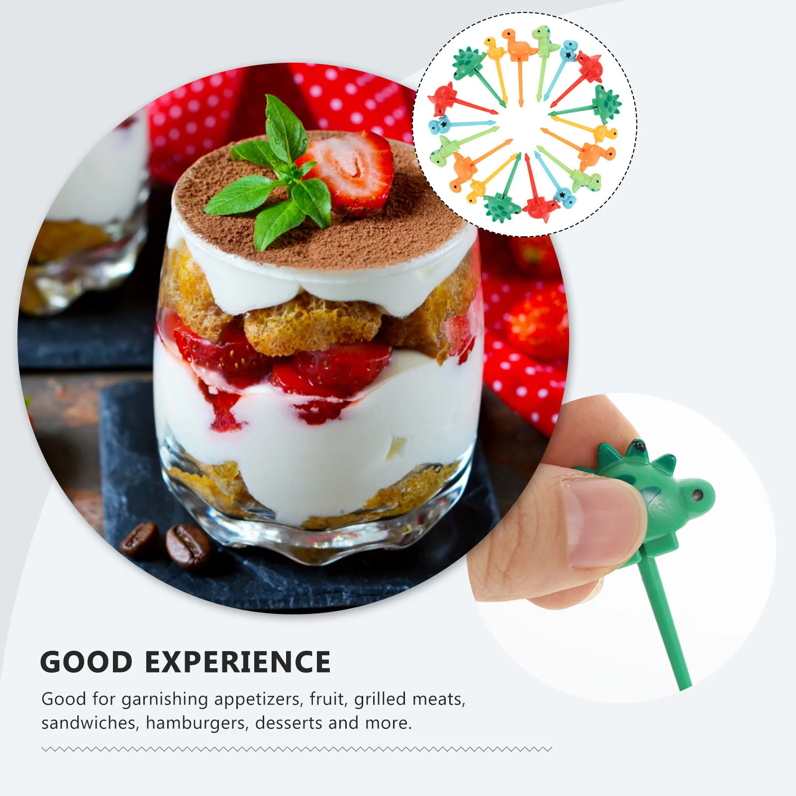 

18Pcs Cartoon Dinosaur Food Picks Adorable Animal Theme Fruit Picks for Party Appetizers Kids Meals Animal Theme Fruit Pick