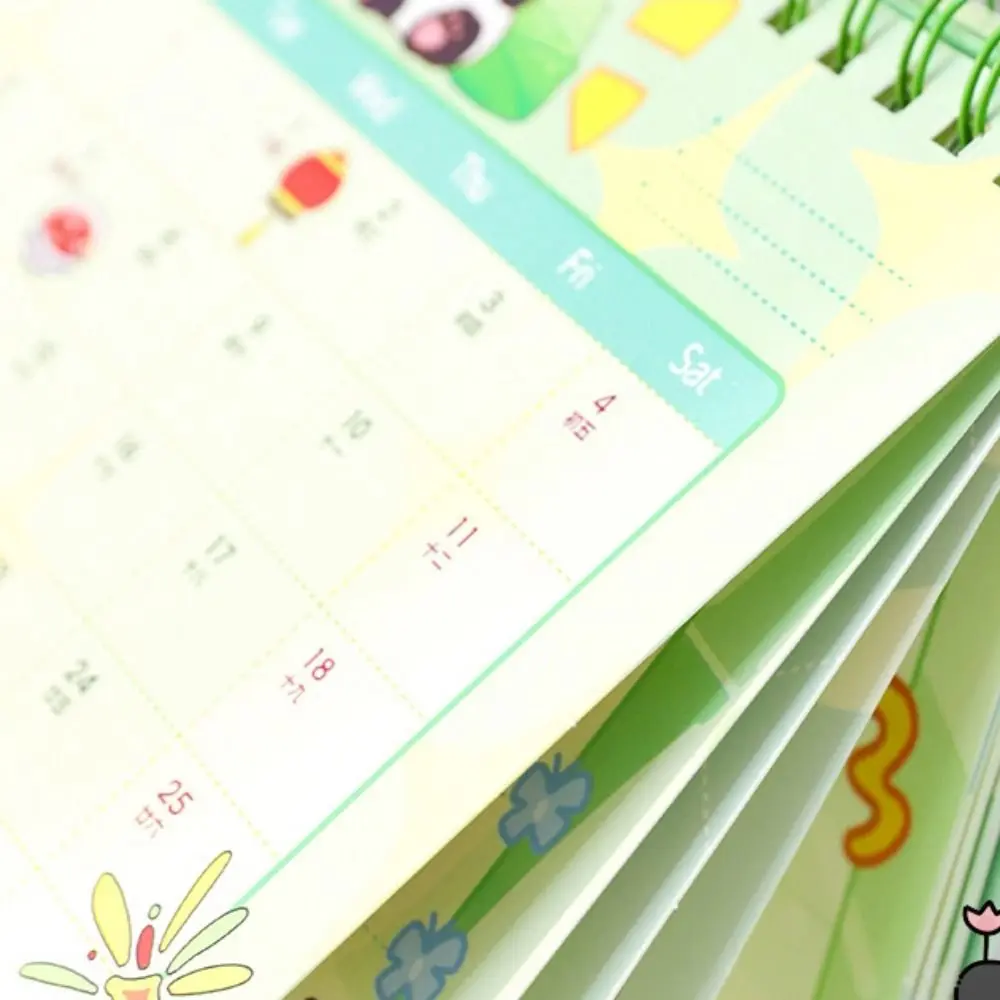 Kalendar panda animal calendário planejamento em pé flip capivara calendário de mesa agenda hora data 2025 calendário ornamentos