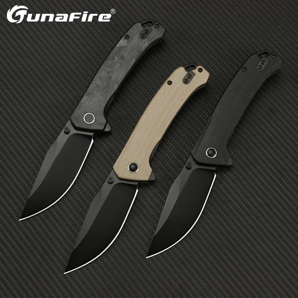

60HRC High Hardness Folding Knife 14C28N Blade Carbon fiber Handle Flipper knife Outdoor Bushcraft Survival Pocket Knives EDC