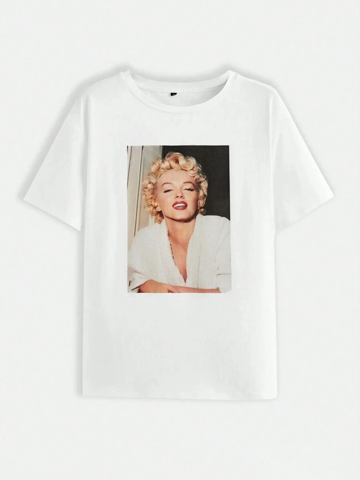 Marilyn Monroe Printed 100% Cotton T-shirt Short sleeved Summer Fashion New Women\'s Casual Loose Comfortable T-shirt Top