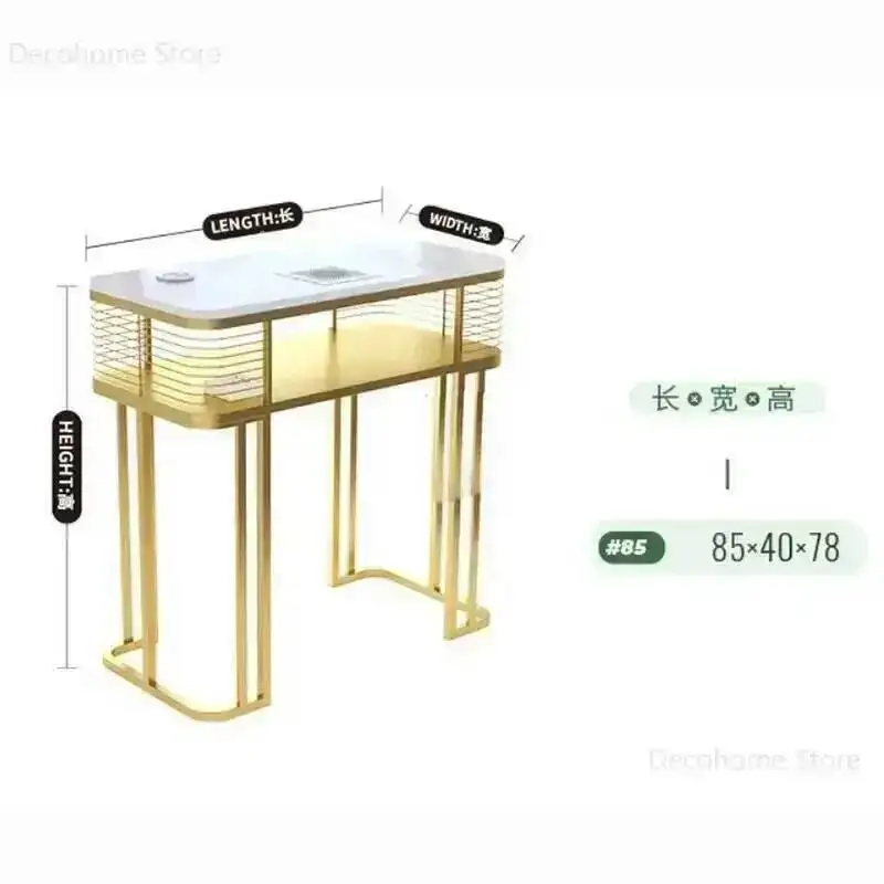Luxury Nail Nordic Salon Furniture Tables Beauty Commercial Nails Desk with Vacuum Cleaner Minimalist Houshoeld Manicure Table D