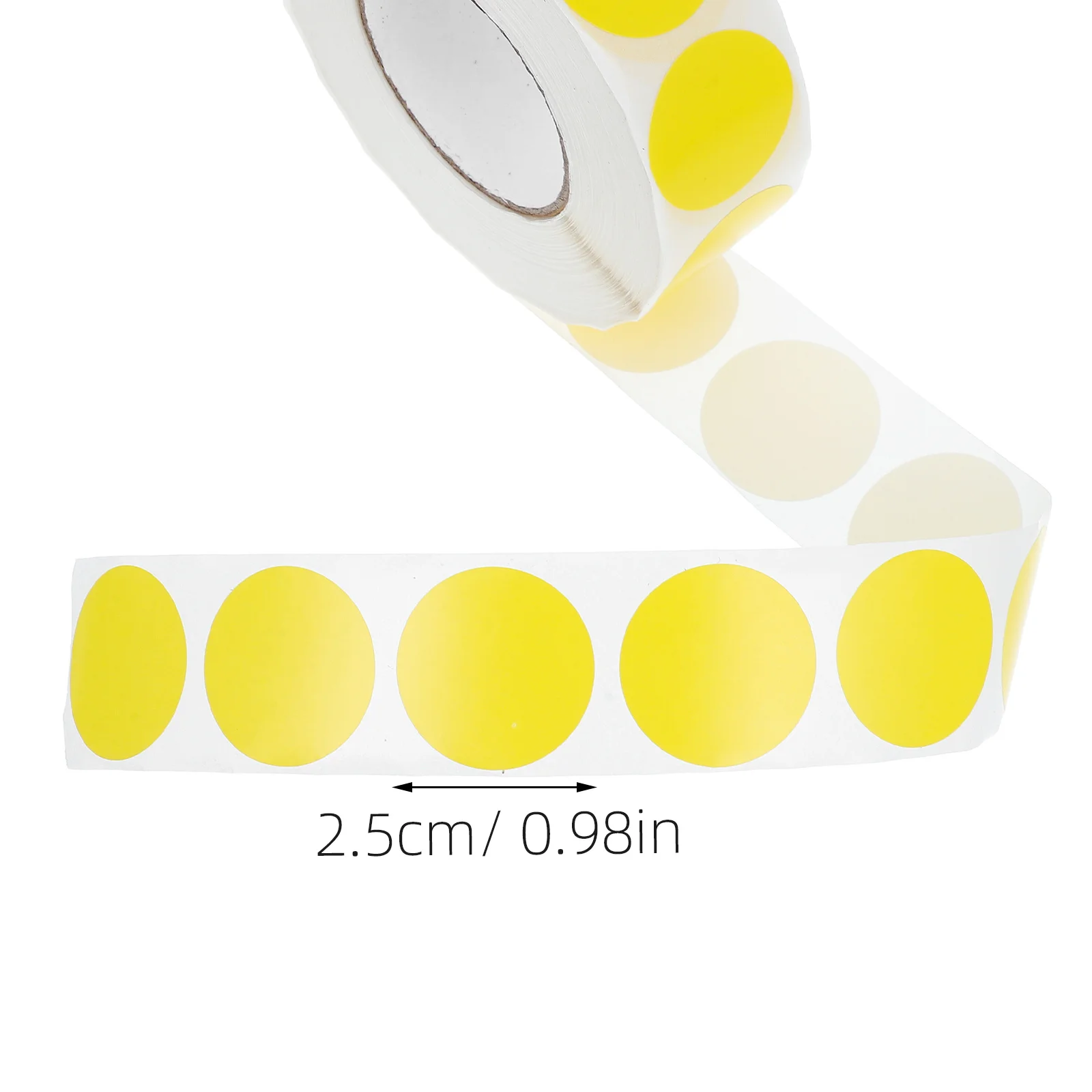 2 Rolls 2.5 Cm Blank Round Stickers Self Adhesive Glossy Paper Labels For Color Coding Packing Moving Crafts Office Warehouse