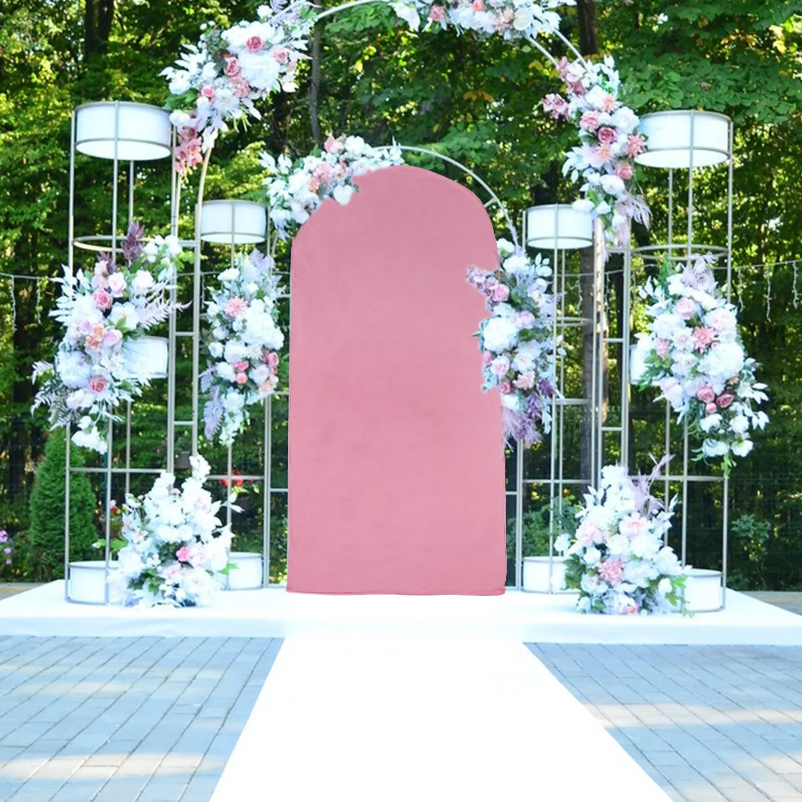 u-shaped-elastic-arch-cover-for-wedding-party-birthday-graduation-backdrop-stand-polyester-stretchy-fabric-decor-cover
