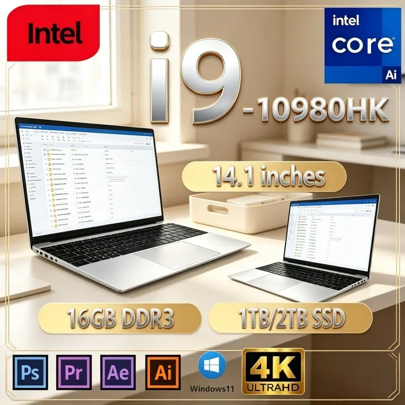 Novo e Quente 2026 Intel I9‑10980HK Laptop Gamer Fino de 14,1