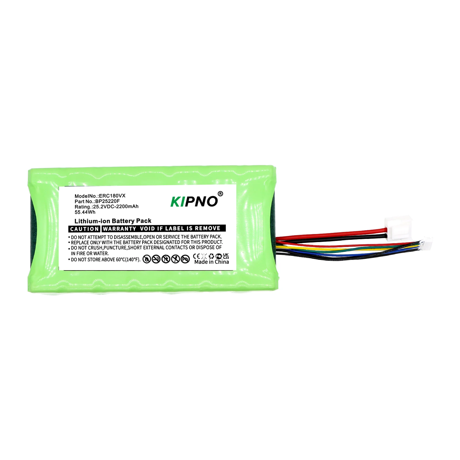 KIPNO Vacuum Cleaner Battery 25.2V/2200mAh BP25220F for Eureka NEC180 Pro, Midea VSS1800