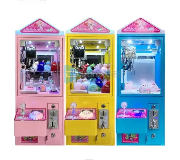 Coin Operated Arcade Mini Claw Machine Shopping Mall Skill Claw Crane Machine Mini Plush Toy Catcher Game Machine