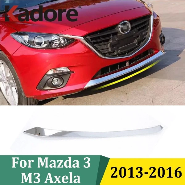 

For Mazda 3 M3 Axela 2013 2014 2015 2016 Chrome Front Bottom Bumper Grill Molding Strip Cover Trim Styling Car Accessories