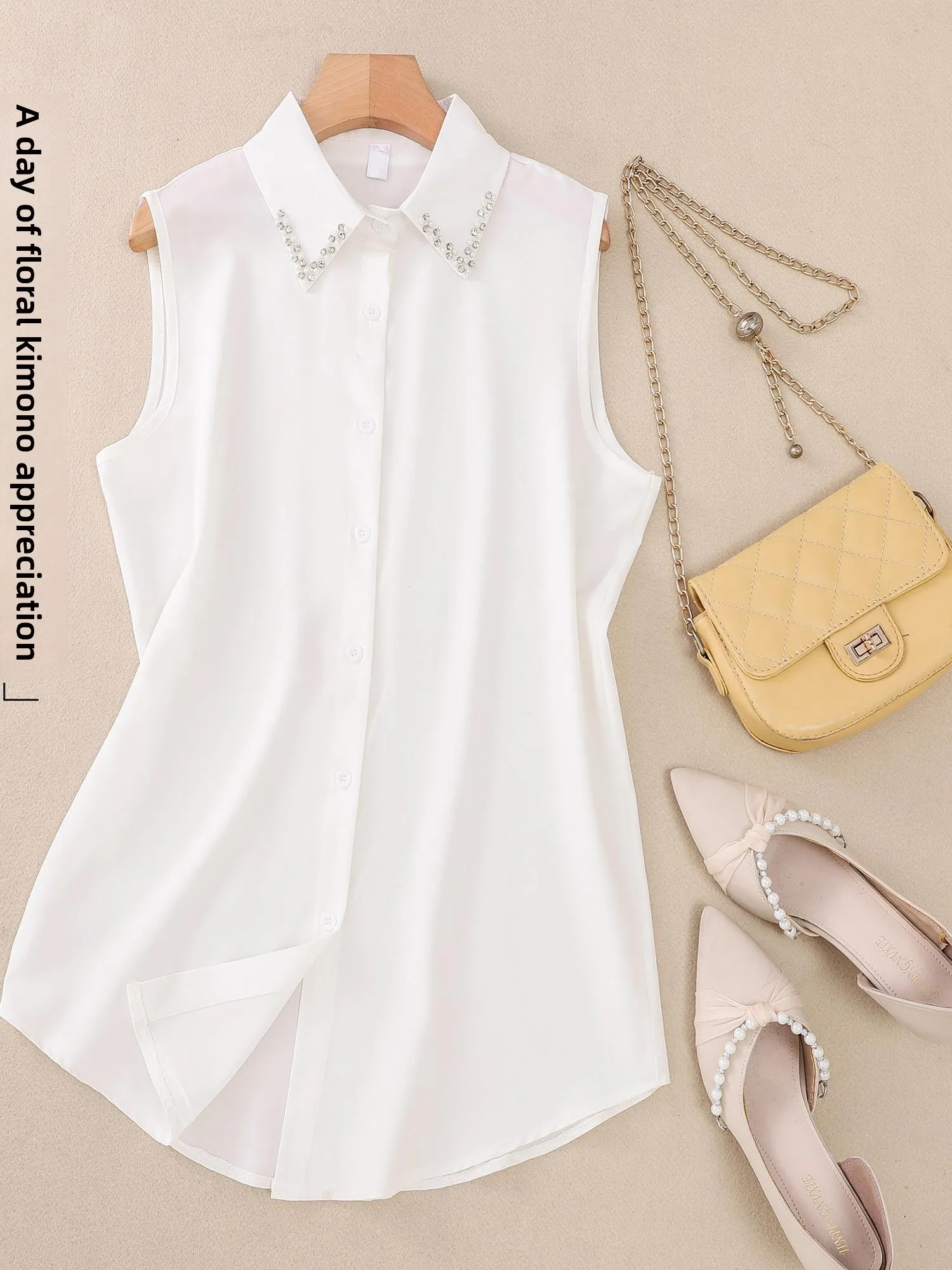 

Spring 2025 Loose Slimming Color Casual Svel irt plus Size Ele Versatile Single Button Top Trendy