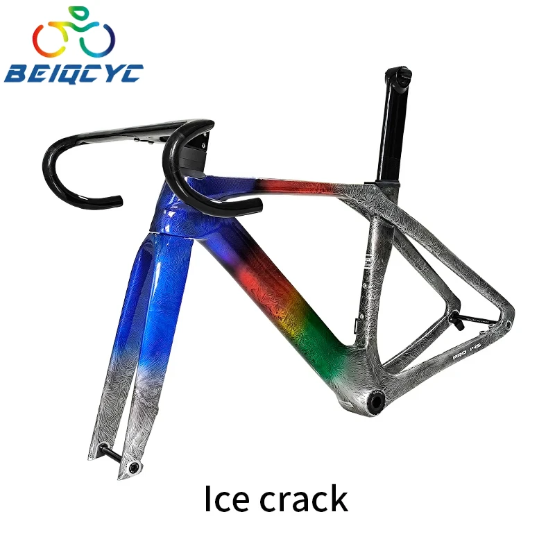 700C Carbon Road Bicycle Frame Flat-Mount Disc Brake BBT47 Fully Hidden Line Road Bike Frameset Mechanical&Di2 Race Bike Frame