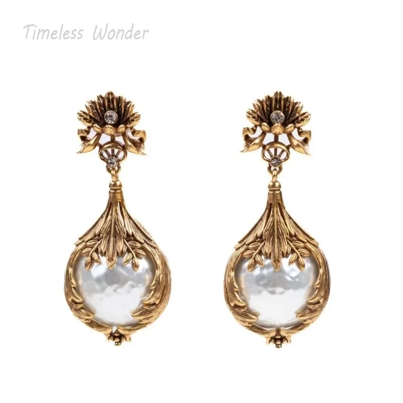 

Timeless Wonder Fancy Zircon Geo Fritillaria Stud Earrings for Women Designer Jewelry Trendy Ins Rare Cute Vintage Mix 2264