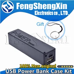 USB Power Bank Case Kit 18650 Battery Charger DIY Box Shell Kit Black For Arduino