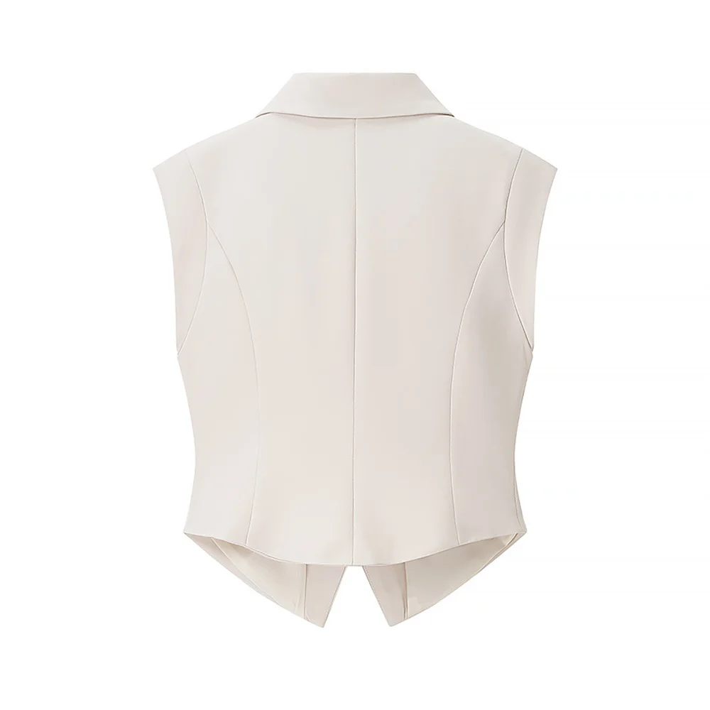 Women's French fashion solid color short jacket high waisted casual pants set