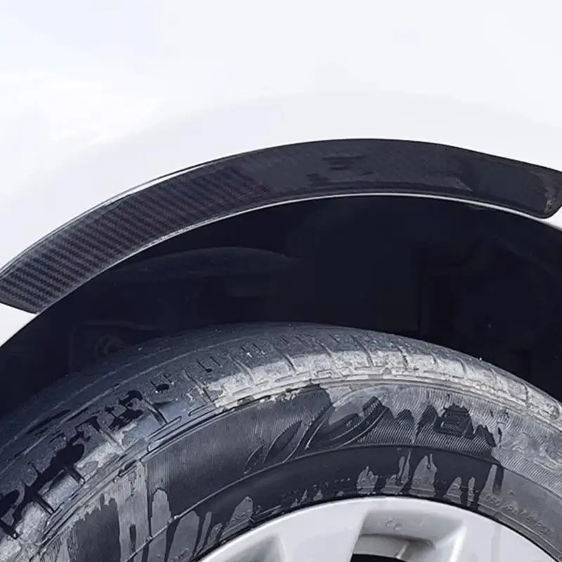 M76E 4-teiliges Rad-Augenbrauen-Zierleisten-Set, Carbon-Look, PVC-Kantenleiste, 15,16 18 Zoll, selbstklebende Detailleiste – Detail 2