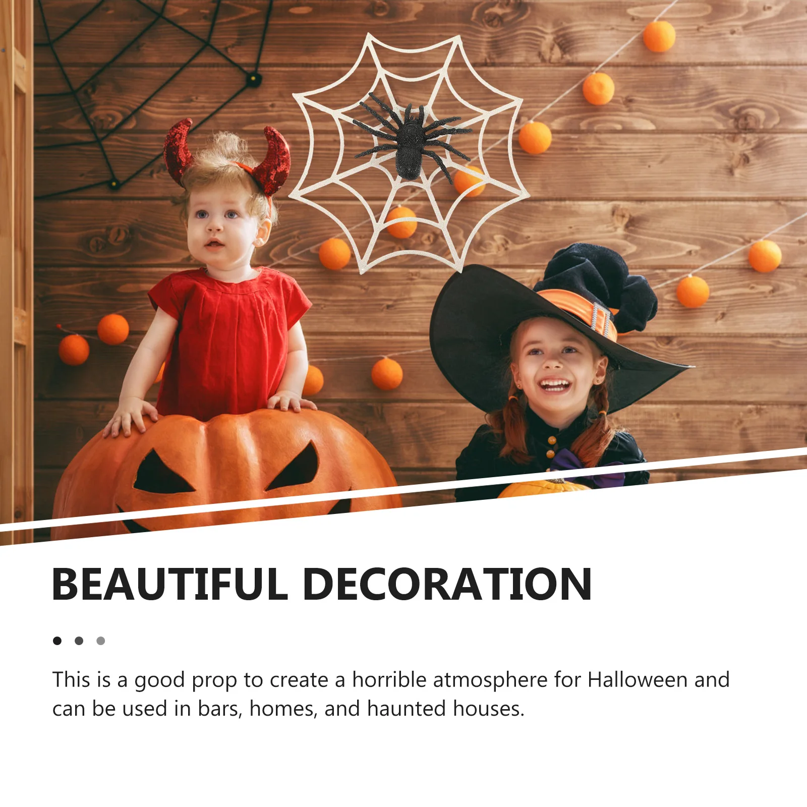 

1Set Halloween Spider Webs Simulation Decorative Props Party Layout Cobwebs Haunted Decor Halloween Spider Webs