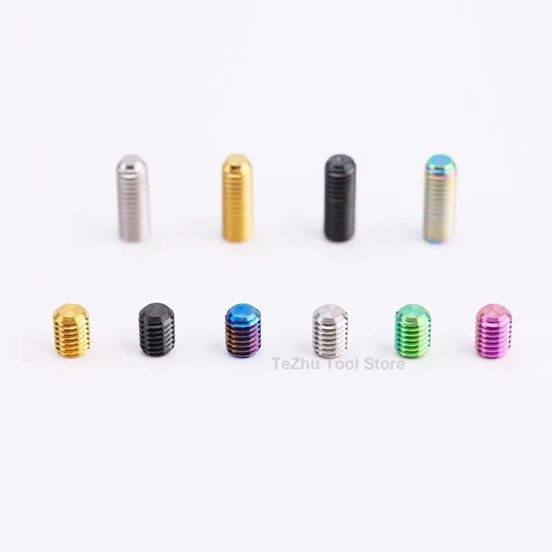 1pcs Titanium Alloy Top Wire M6 * 8/10/12/16mm Inner Plum Flat End Top Wire Modification And Repair For Riding Bikes