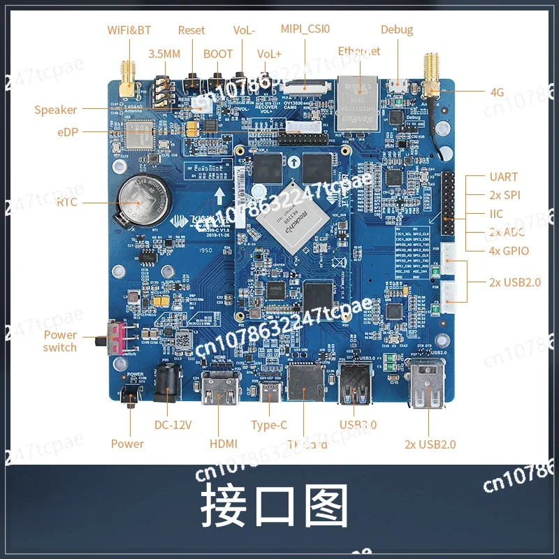 RK3399 development board, Rockchip micro facial recognition edge computing artificial intelligence industrial computer