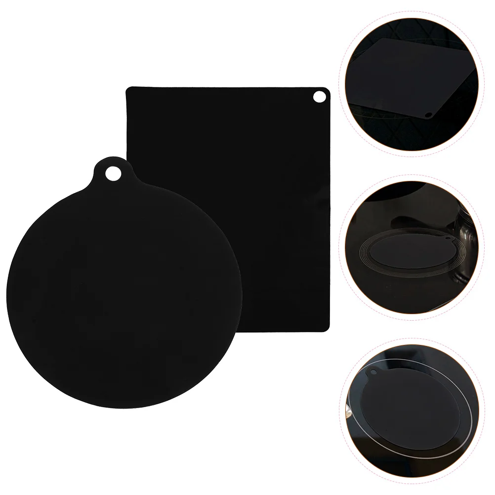 2 Pcs Non-slip Mat Insulation Pad Countertop Silicone Induction Cooktop Microwaves Pot Stove Cover Fiberglass Protectors Hotpot