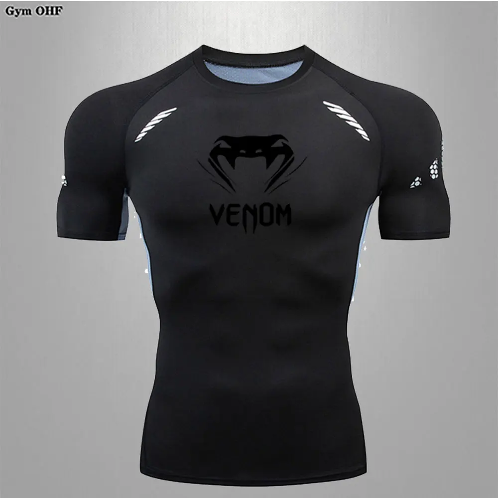 Men's Tight Compression T-Shirt,  Athletic Tee, Quick Dry Tops, Sports Fitness Homme, Running Short Sleeve