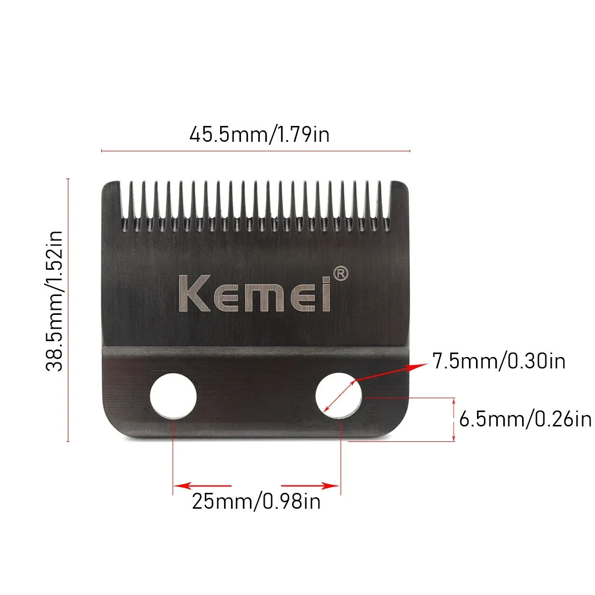 Kemei KM-2361 DLC Blade Hair Clipper Blade Trimmer Replacement Original Cutter Head Professional Barber Accessories Carbon Steel