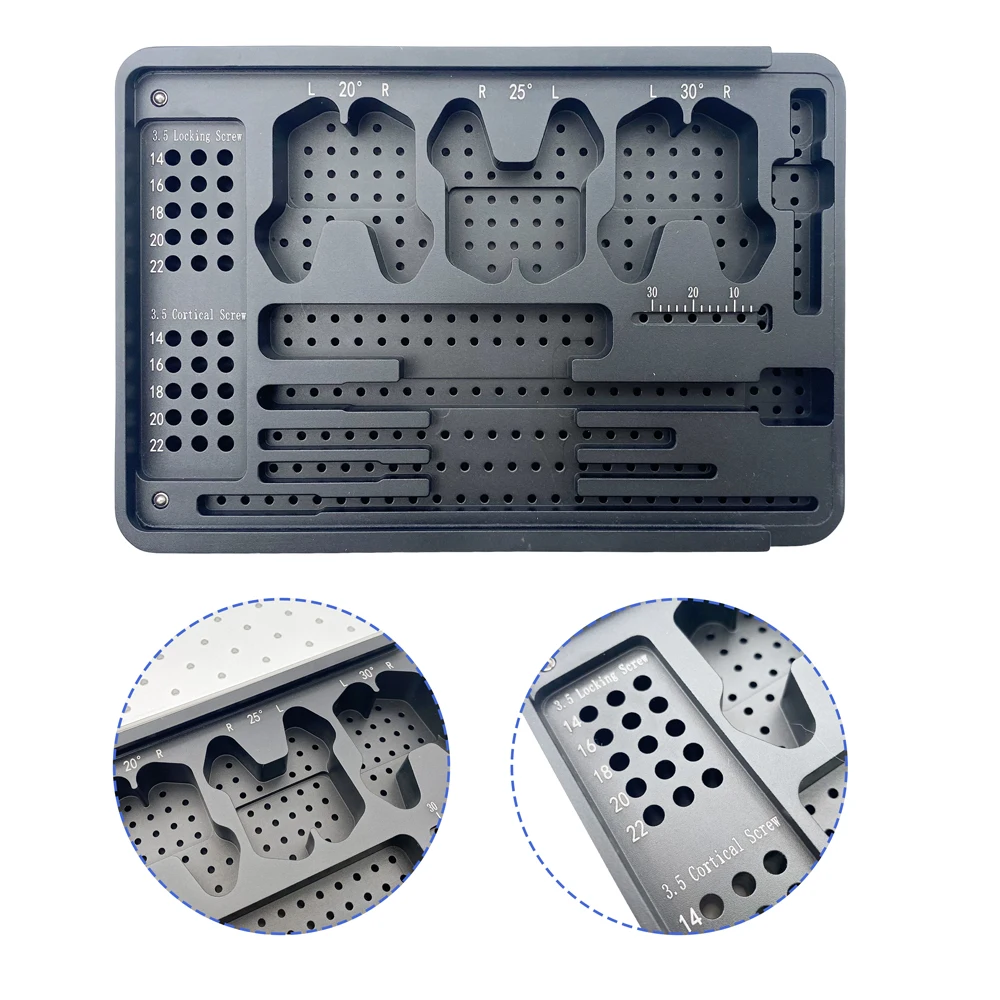 Orthopedic Locking Screw Storage Box Locking Plates Screws Autoclave Sterile Box for Medical Instruments
