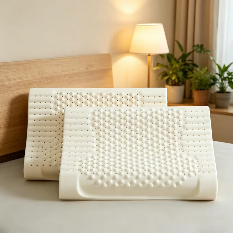 Almohada de Látex Tailandesa, Almohada Ortopédica de Soporte para el Cuello, Antiácaros, Cómoda, Almohada de Memoria de Látex, Almohada Cervical para Adultos, para Dormir en Casa