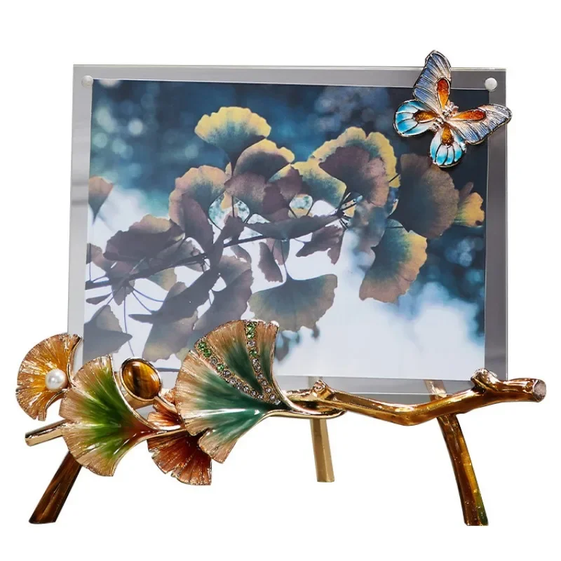 Light luxury enamel color photo frame, European-style home bedroom creative ornament, modern simplicity, fashionable desktop