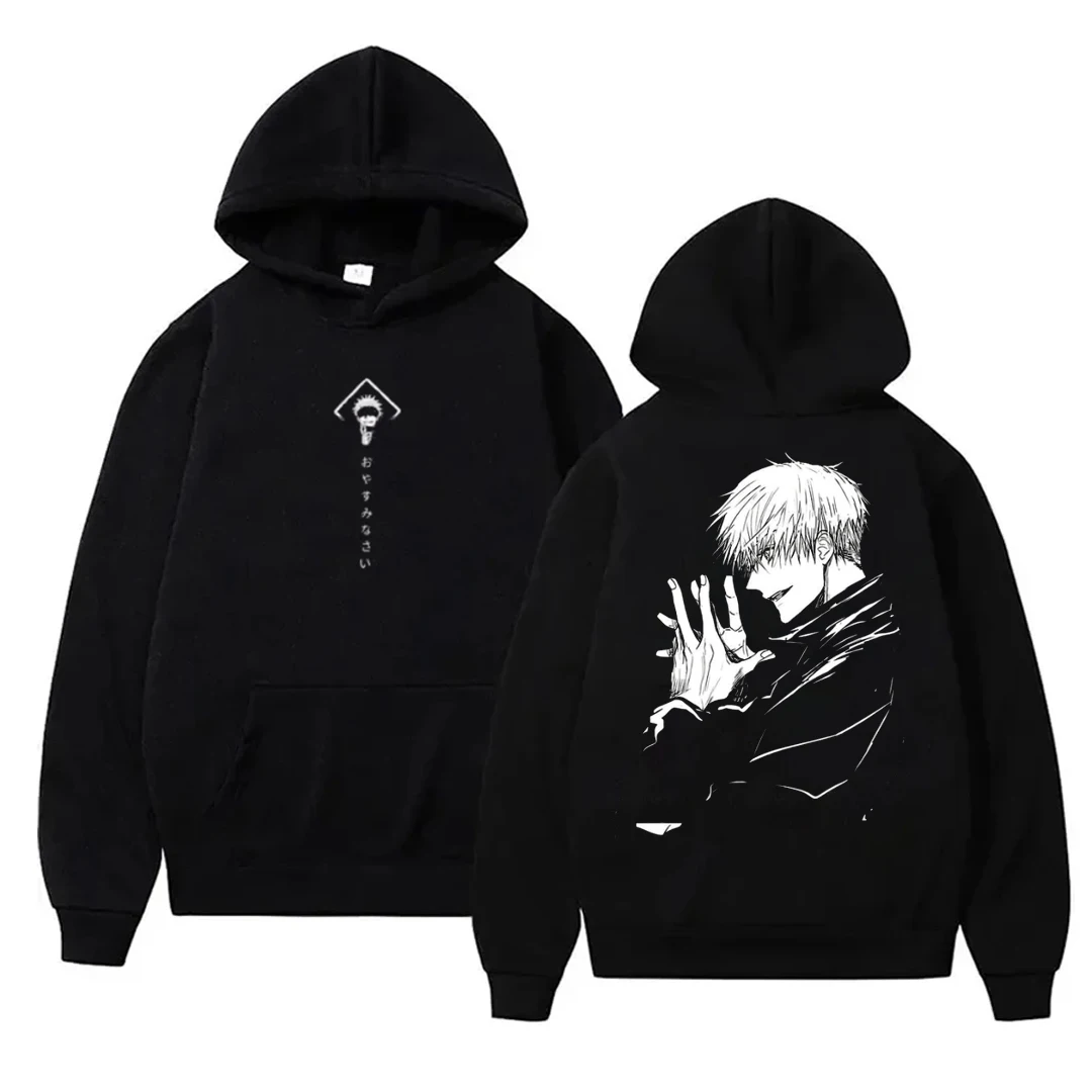 أنيمي Jujutsu Kaisen Gojo Satoru الكلاسيكية طباعة هوديس الرجال النساء أنيمي الجرافيك هوديس البلوز البلوز Harajuku الملابس