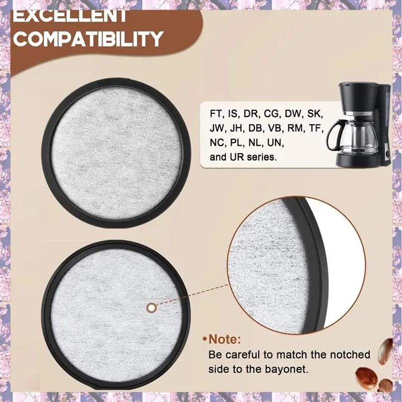 L73A 2025-24PCS Replacement Coffee Maker Filtration Set Filter Disk With Frame Compatible With Mr. Coffee Makers And Brewer