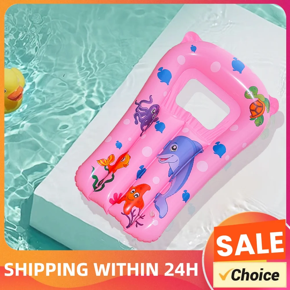 Kids Floating Surfboard Inflatable Floating Row PVC Swimming Mattress Thickened Blow Up Lounge Chair Leakproof for Kids Children