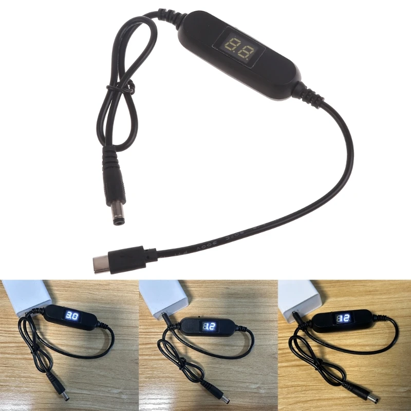 5V USB C do 1.2V 3V 4.5V 6V 9V 12V konwerter napięcia Step Up kabel zasilający Y3ND