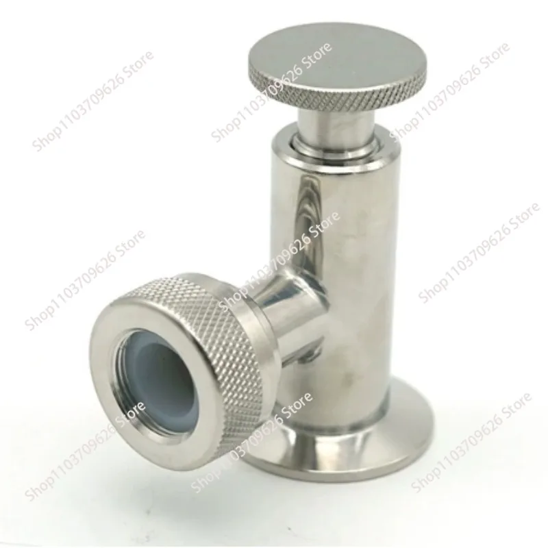 Stainless steel quick-loading liquid level gauge Angle valve Mirror polishing Sanitary grade Clamp copy Glass tube belt sampling
