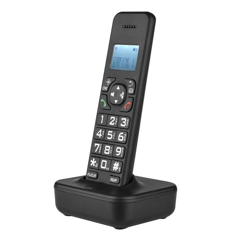 D1102B Cordless Phone With Answering Machine Caller ID/Call Waiting 1.6 Inch Backlight LCD 3 Line Screen EU Plug