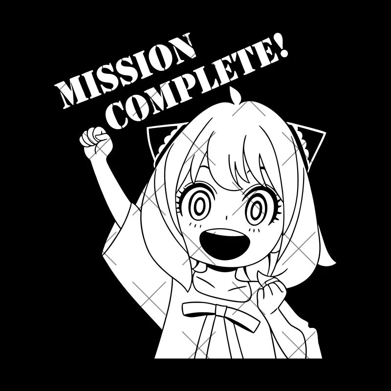 Anime Stickers Spy Girl Mission Complete for Car Stickers Decoration Window Notebook Outdoors Stickers Accessories Vinyl Decal