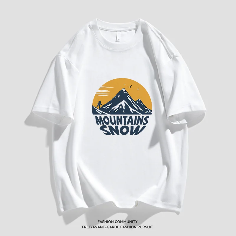 

1pcs Pure Cotton T-Shirt Mens Summer Short Sleeve Tee Comfort Males Fashion Printing Top Boys Girls Casual Round Neck T Shirts