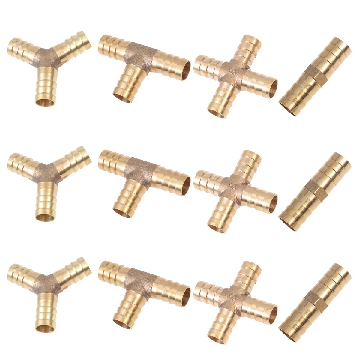 12 قطعة مجموعة موصلات النحاس 12 مللي متر Pex تركيبات للمياه أنبوب الغاز اتصال معبد مشترك تجعيد حلقة متوافق Pex موصل #3