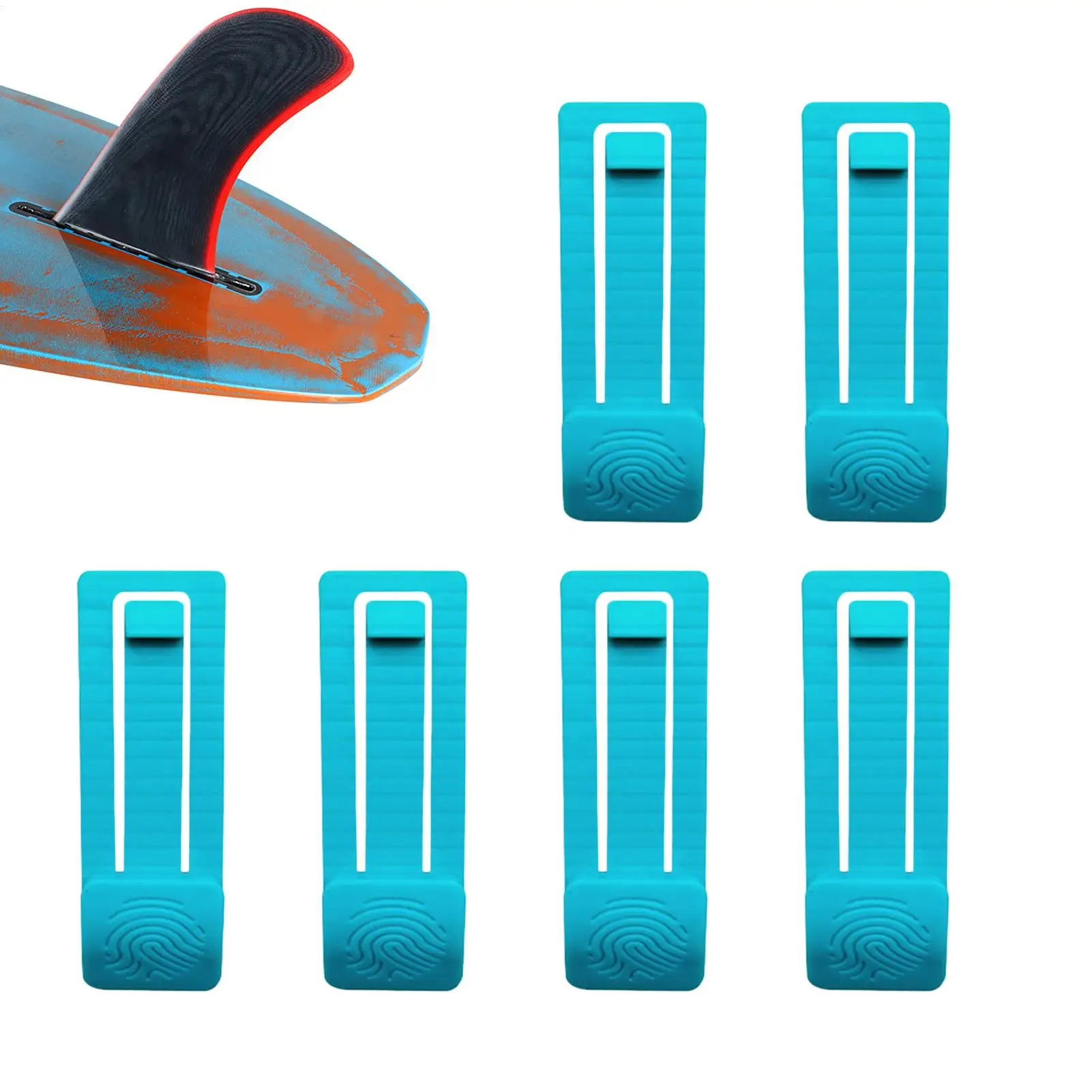 Surfboard Fin Clips 6 Pieces Quick Release Buckle Replacement Surfboard Fin Base Pin For Outdoor Beach Lake River Sea Shallow