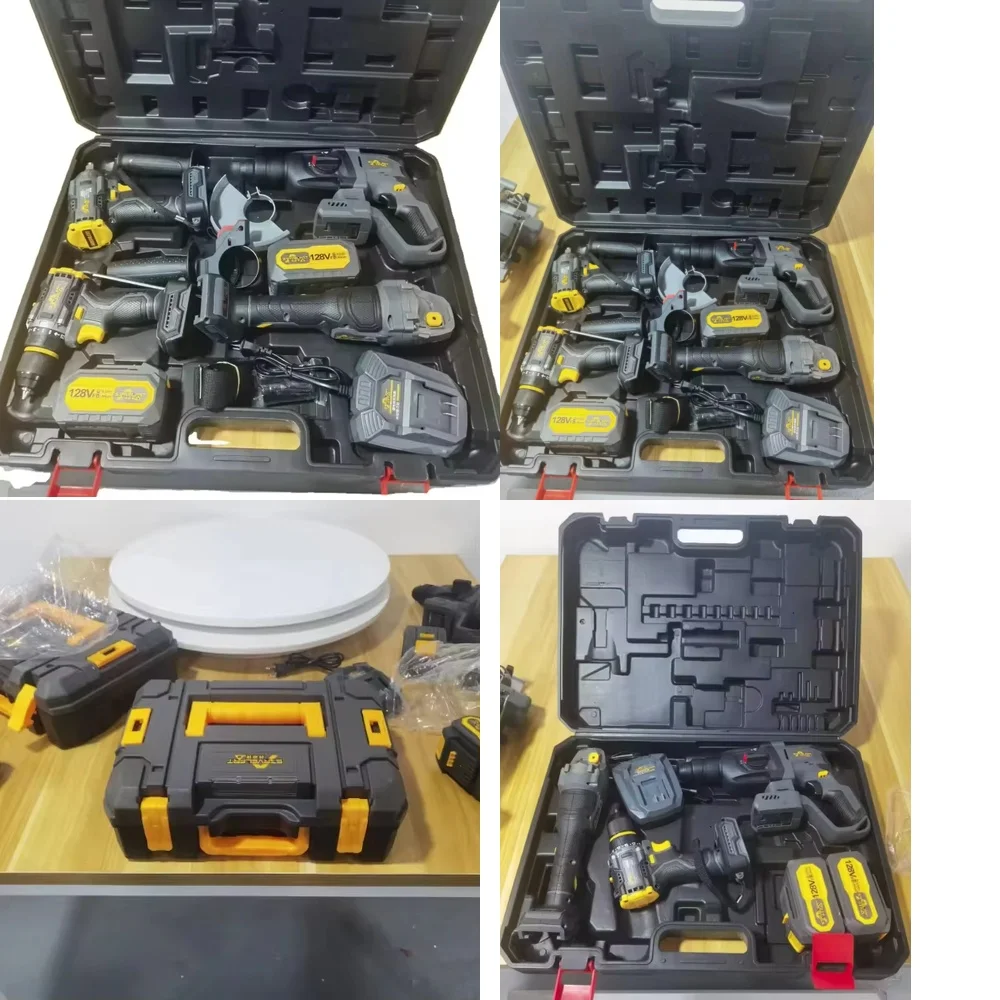 

Cordless Power Tools Combo Kit for 18V 20V Battery Handheld Rechargeable Electric Drill Impact Driver LED Work Light Socket