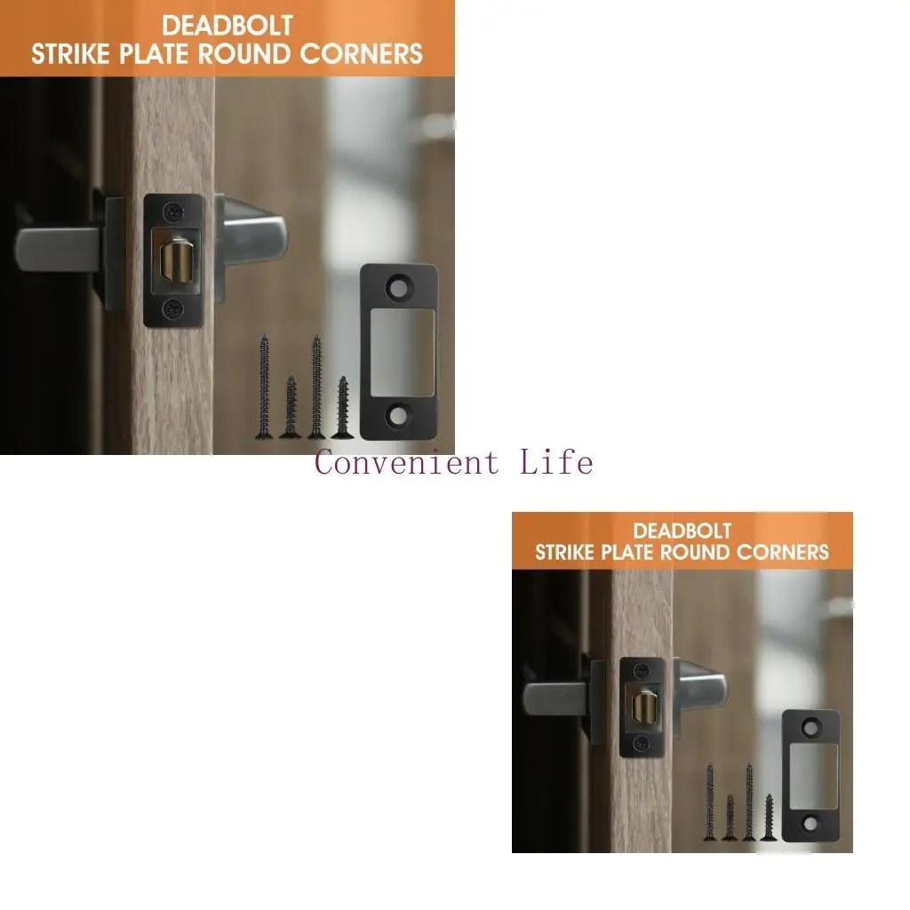 

L1EE Metal Door Strikes Plate Corrector Large Hole Round Corner Strikes Backplate