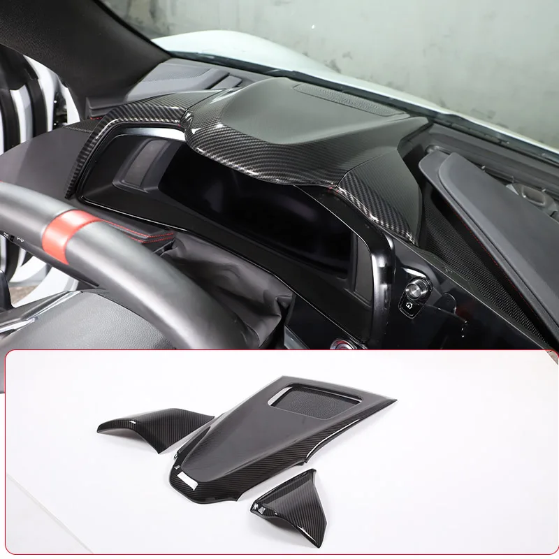 

For Chevrolet Corvette C8 Stingray Z51 Z06 2020-2023 ABS Car Dashboard Panel Decoration Cover Stickers Auto Interior Accessories