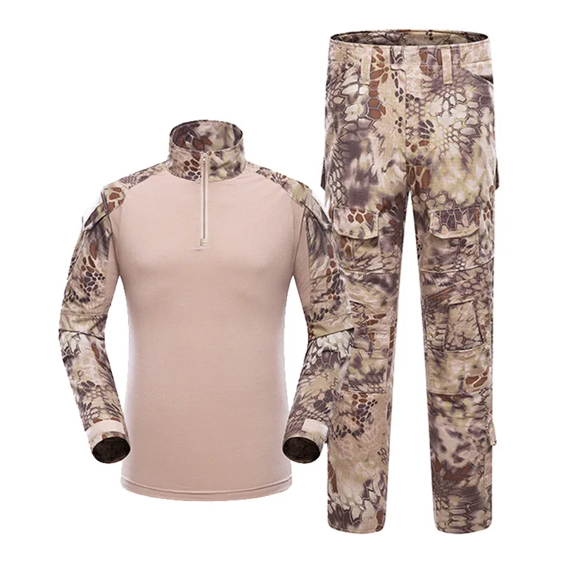 Traje de rana de manga larga para hombre, Camuflaje americano, traje de entrenamiento de rana al aire libre, traje táctico, uniforme militar, bosque Digital