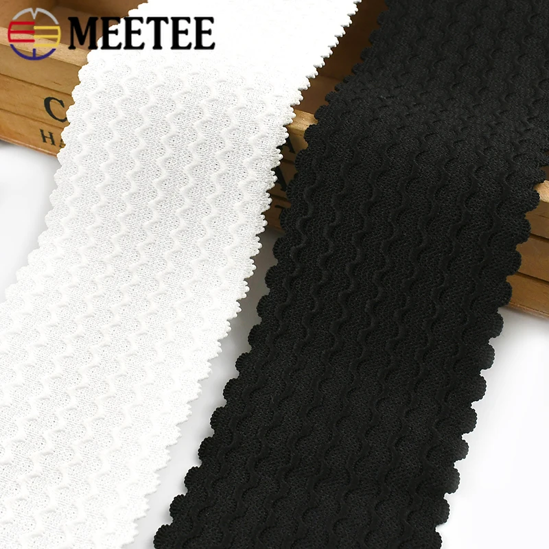 3-10Meters 40-70mm Wave Pattern Nylon Elastic Bands Clothes Skirt Rubber Band Waistband Stretch Belt Garment Sewing Accessories
